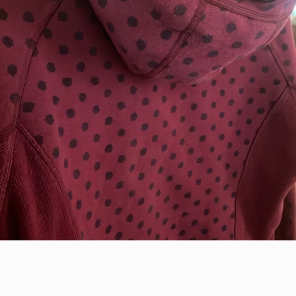 Lululemon Scuba Hoodie IIGhost Dot Heathered Cranberry Bordeaux Drama size 12 - Picture 6 of 9